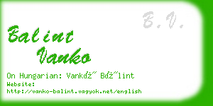 balint vanko business card